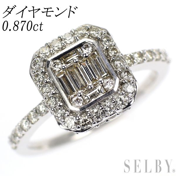 K18WG ダイヤモンド リング 0.870ct - メルカリ