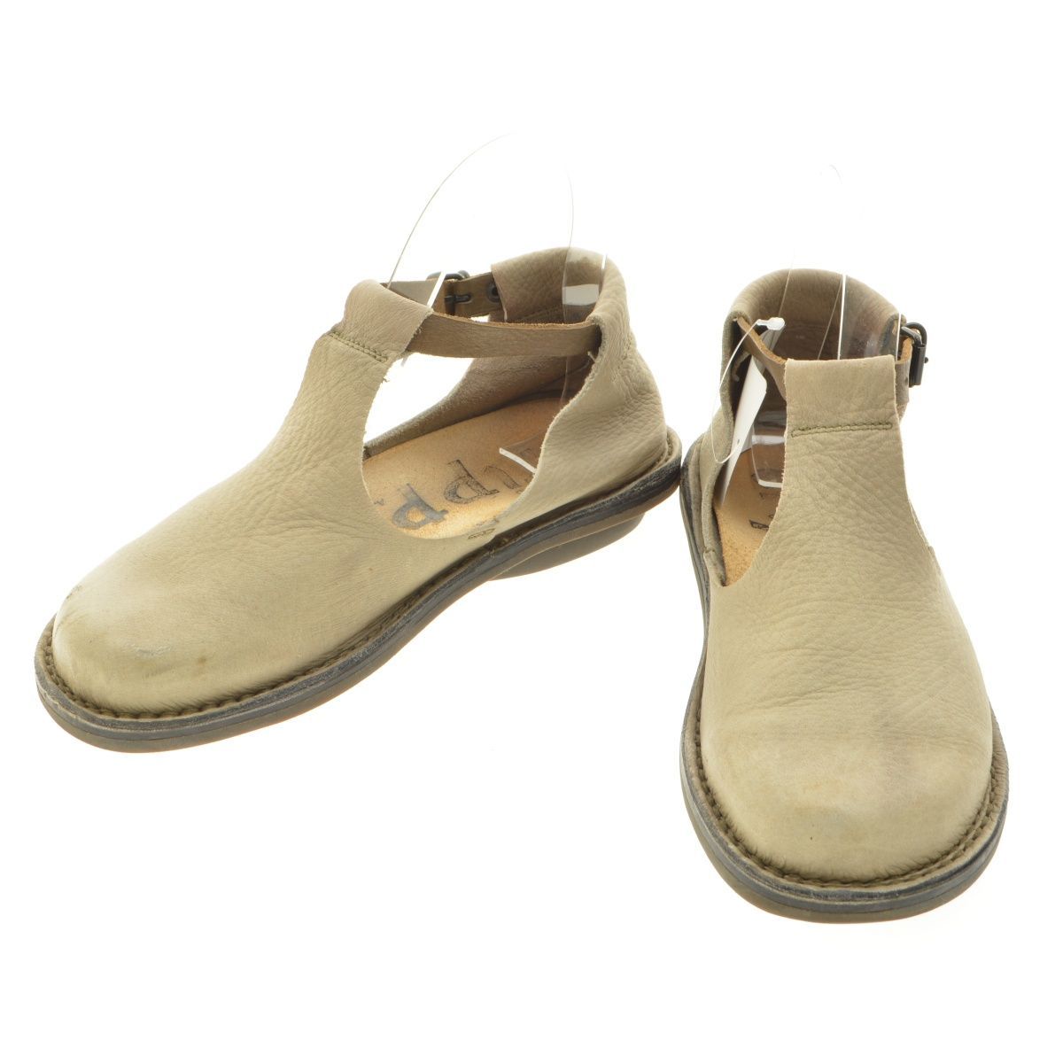trippen Air smog Tストラップ レザーシューズ グレー 36 trippen Air smog Tストラップ レザーシューズ グレー 36