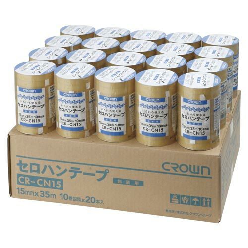 【単品】 セロハンテープ クラウン クラウンセロハンテープ CR-CN15X20 ●寸法：幅１５ｍｍ×長３５ｍ
