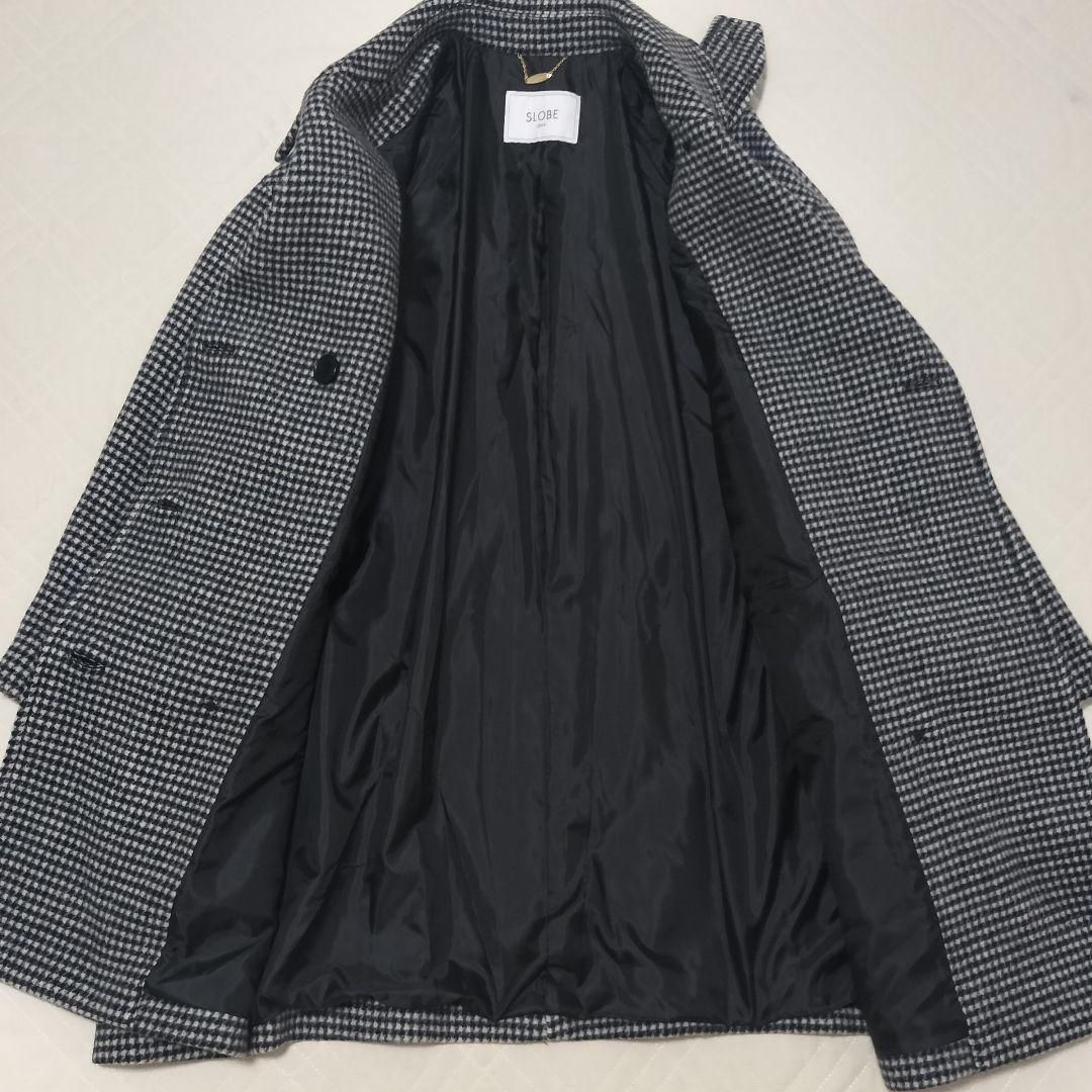 スローブイエナ 23aw メルトンビッグPコート 38（M） 千鳥格子柄 大きめ