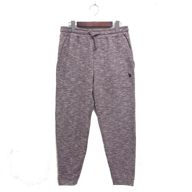 ユーエスポロアッスン U.S. POLO ASSN. スウェット パンツ イージー 霜降り 綿混 L ブラウン 茶 /FT5