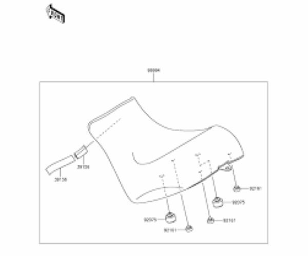 カワサキ バルカンS フロントシート カスタムシート REDUCED REACH SEAT 99994-0515 KAWASAKI純正 Genuine JDM ♥ メーカー純正品