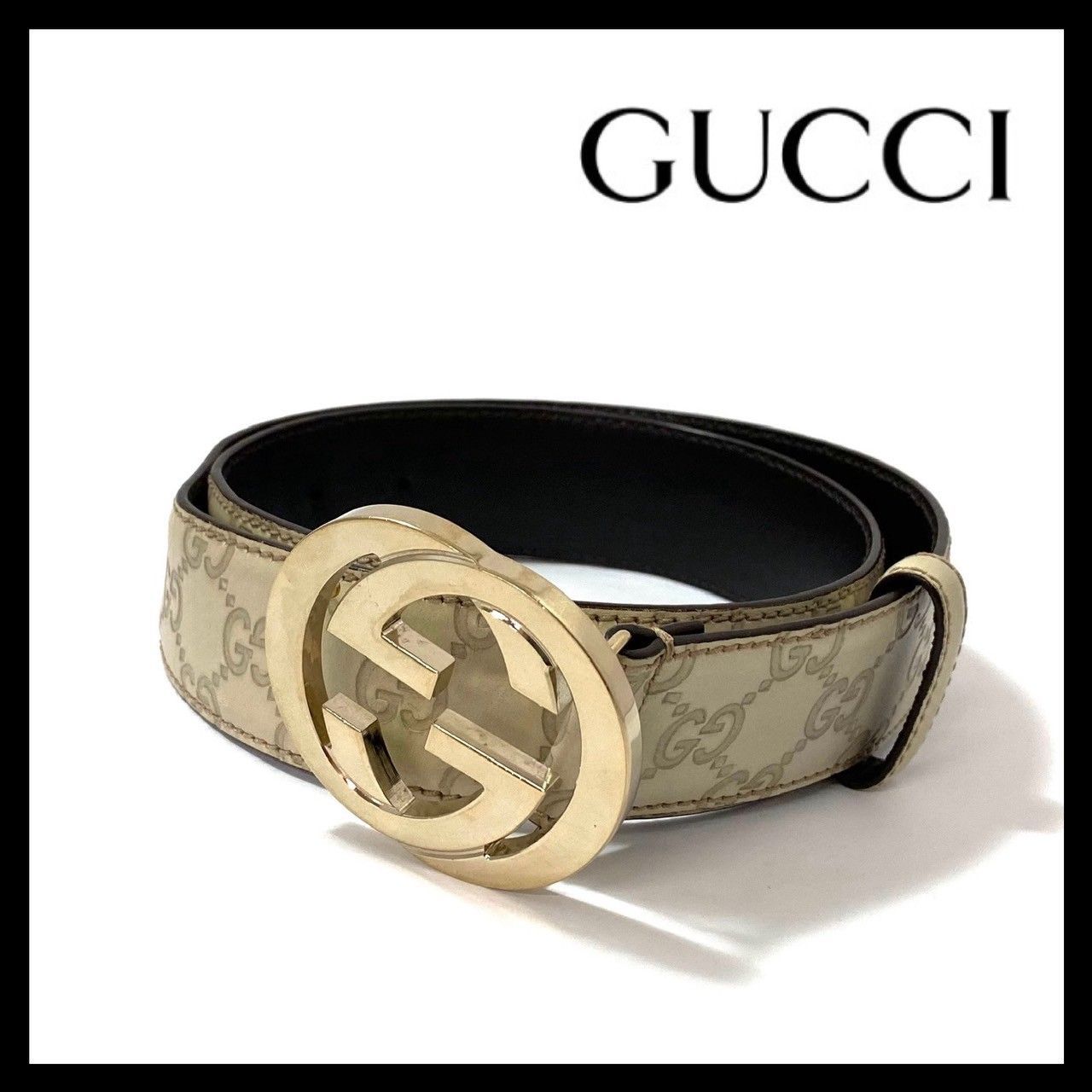 GUCCI】グッチシマ インターロッキング Gバックル ベルト 114876