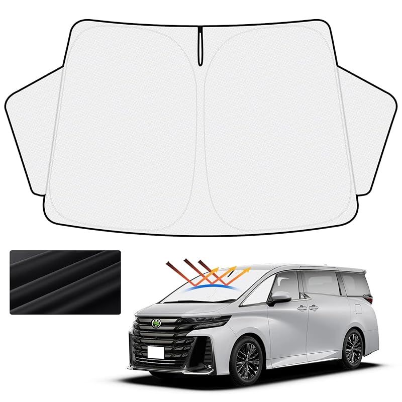 【遮熱コーティング＆ハニカム設計】Cartist 革新型 トヨタ アルファード 30系 フロントサンシェード 遮熱コーティング素材 ALPHARD 3代目 2015年~2023年 フロントガラス サンシェード シェードカ