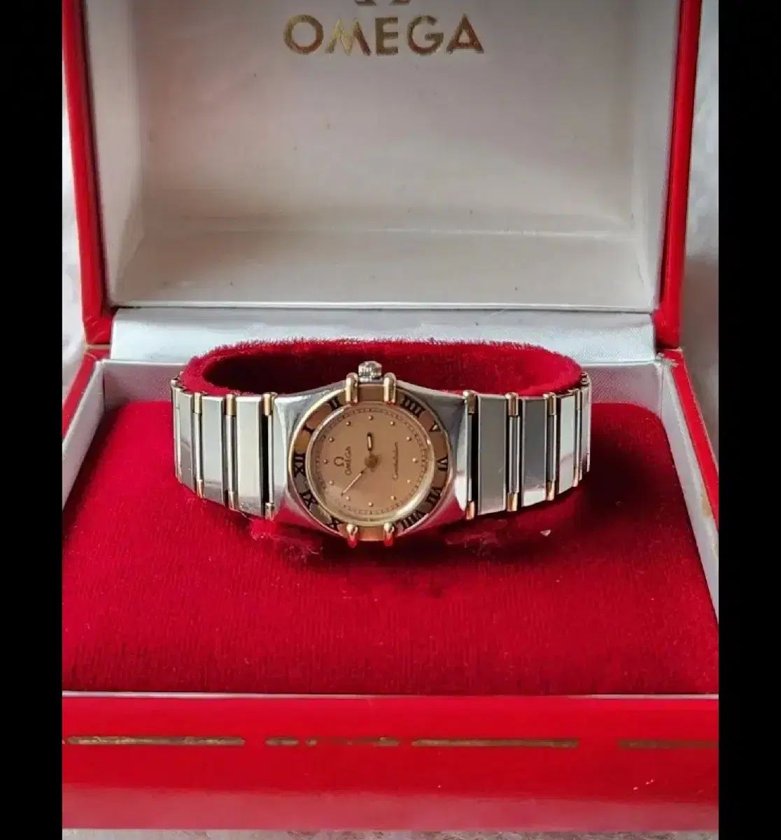 194 OMEGA オメガ コンスティルズ 18K 女性 ハーフバー ブレスレット 2 氏族長