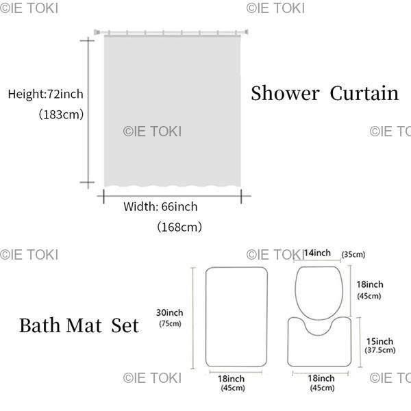 古代エジプトのパピルスシャワーカーテンセットノンスリップラトイレ蓋カバーとバスマット防水浴室のカーテン