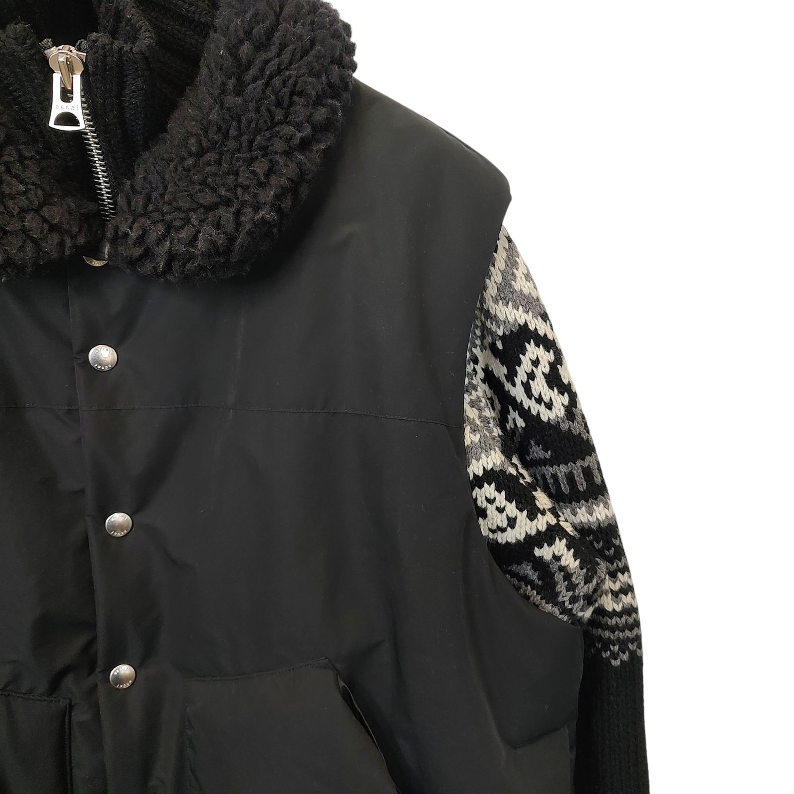 sacai サカイ 22SS パデッドベスト ドッキング ニット ジャケット 22