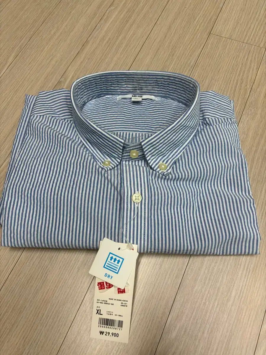 【雷市場（ポンジャン）商品韓国直送】 UNIQLO(ユニクロ) 半袖 シャツ ー シアサッカー