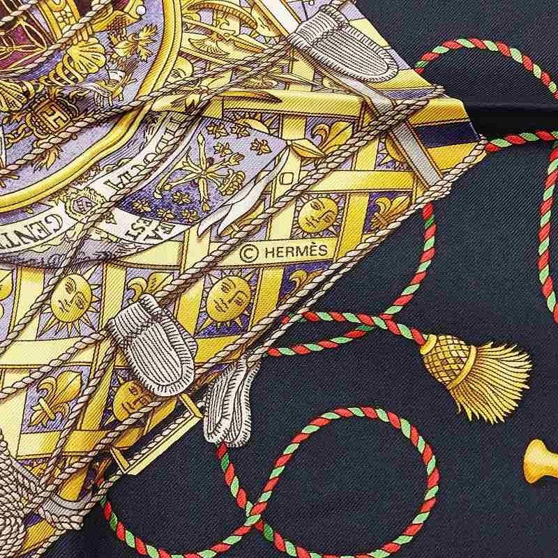 エルメス HERMES 美品 カレ90 LES TAMBOURS タンブールの太鼓