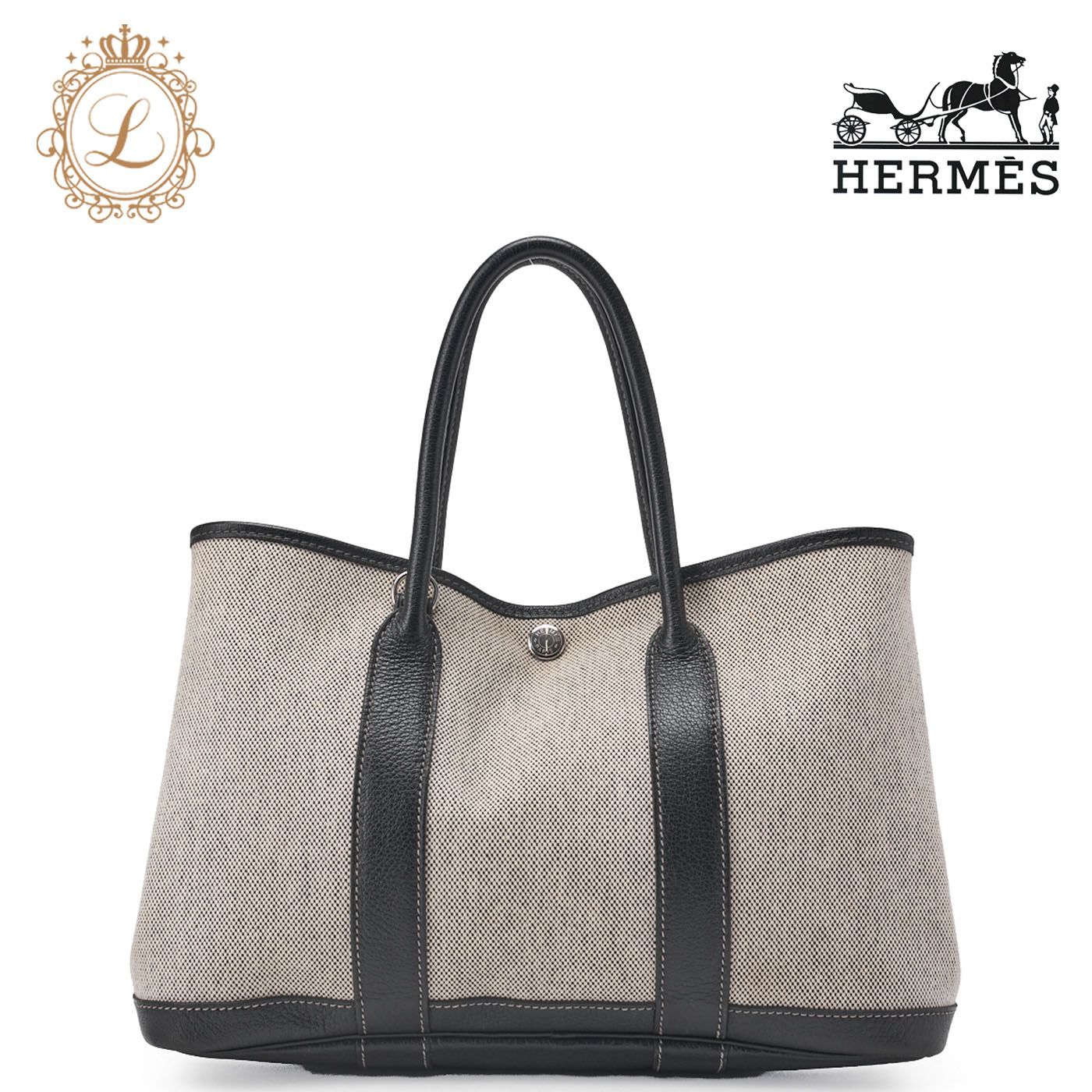 HERMES エルメス ガーデンパーティTPM トートバック トワルオフィシェ 