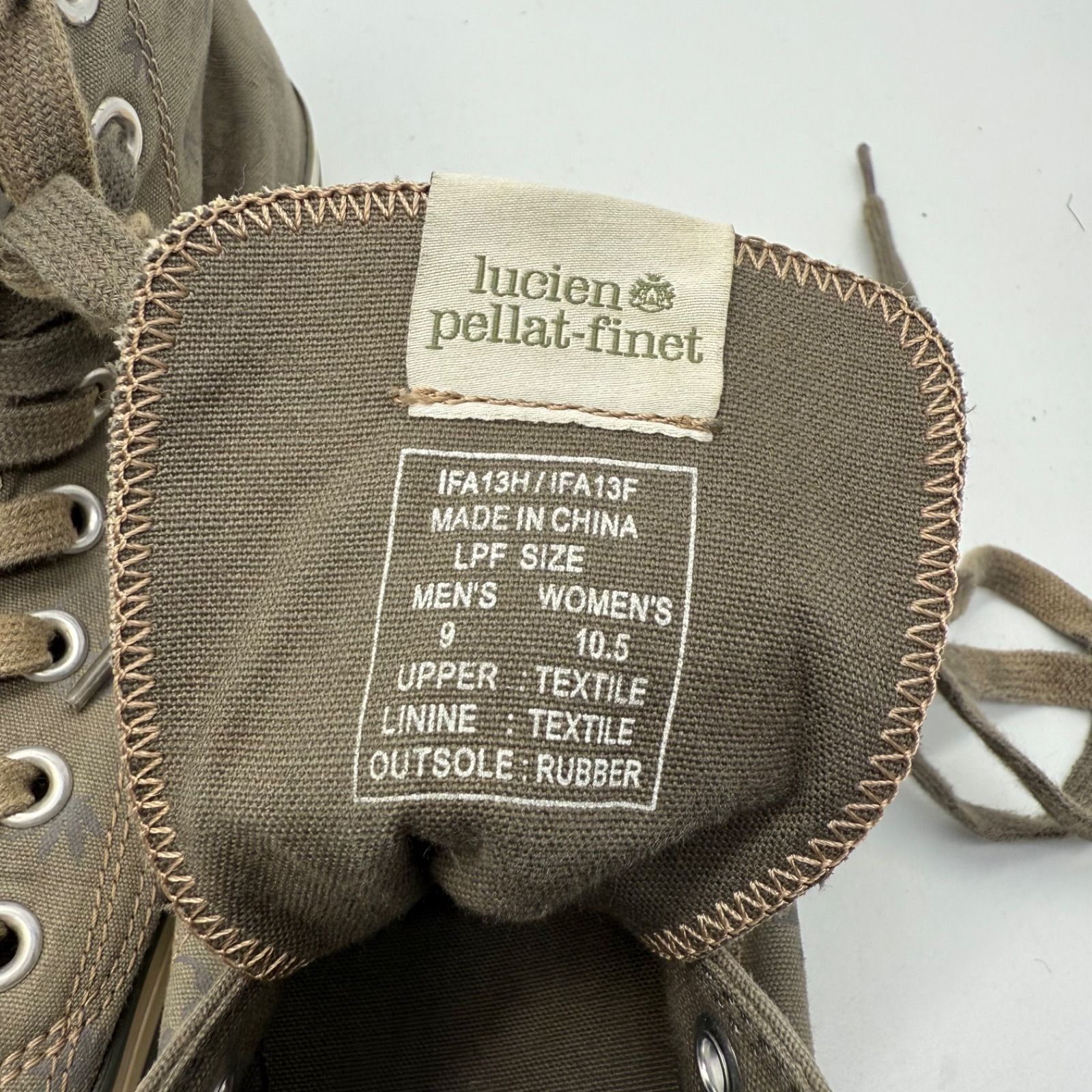 lucien pellat-finet archive skull & weed hi cut sneaker US9