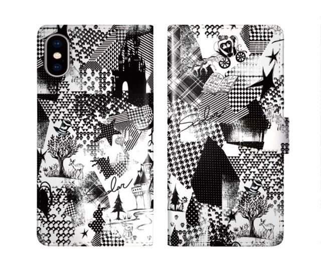 [Google Pixel 3a] iPhone16 ケース スカラー スマホケース 手帳型 iPhone16 Pro ケース アイフォン16 15 14 13 12 11 スマホカバー 全機種対応 手帳 ScoLar お城 馬車 バンビ スター 総柄 ダイア
