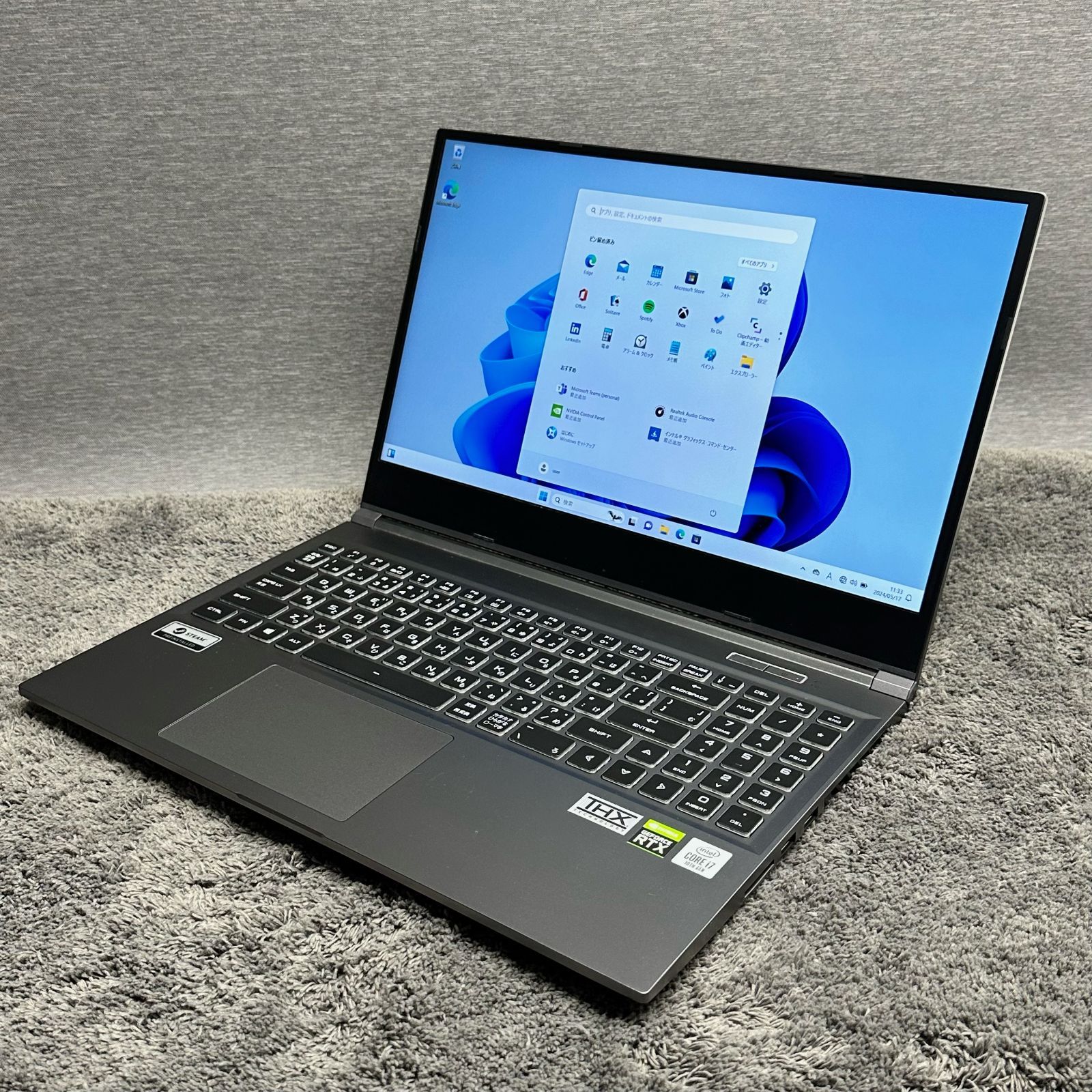 ④ Thirdwave GALLERIA i7 10750H メモリ16GB SSD512GB Windows11 ゲーミングノートパソコン□1000022225817□  - メルカリ