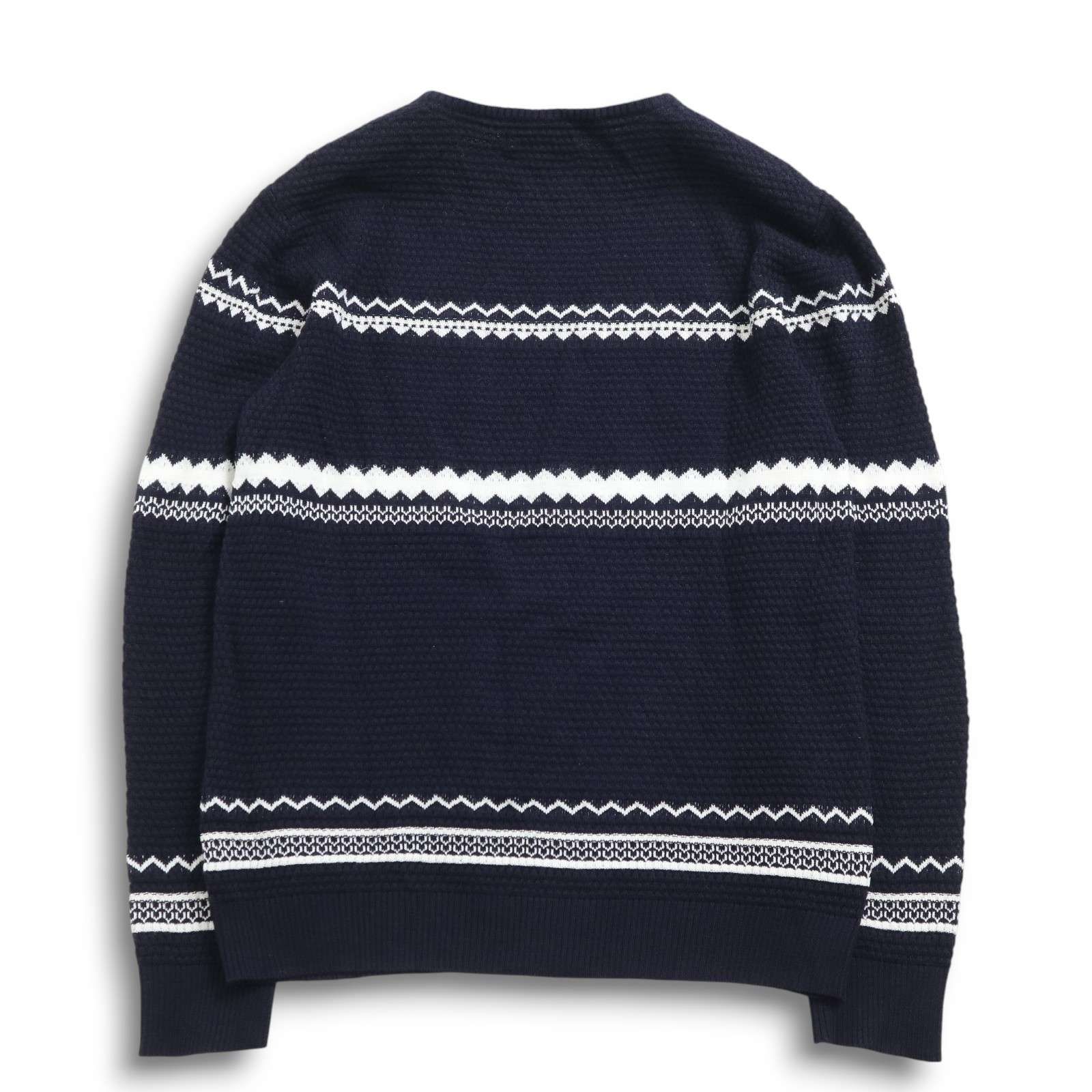 新品タグ付き♪ZARA×MANTECO社 タイトカットウールコート L 完売品 ZARA MAN ザラ マン 秋冬 ウール混☆ 幾何学 ジグザグ ライン