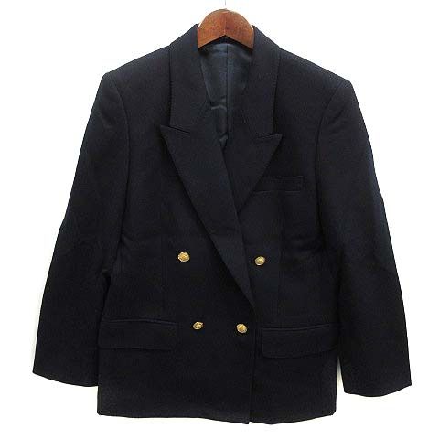 ダックス DAKS ウール ブレザー ダブル ジャケット 金釦 紺ブレ