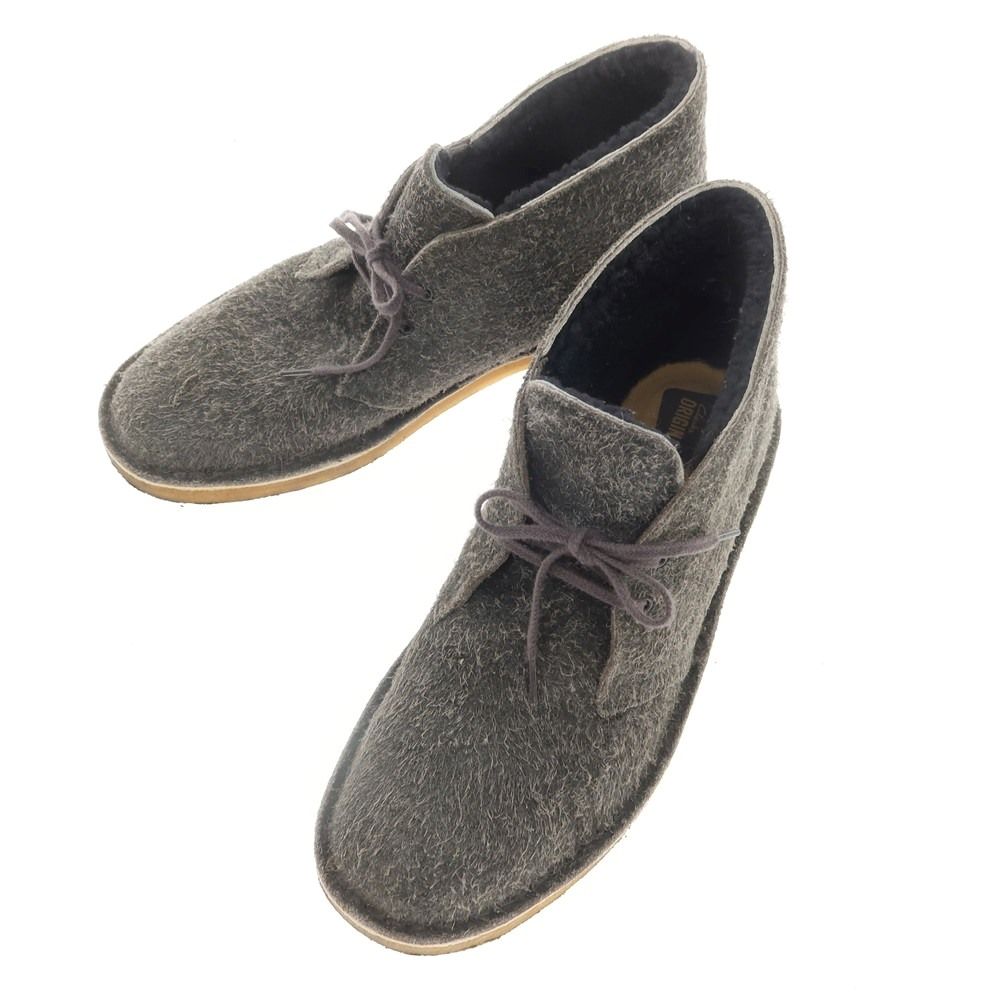 韓国 ファッション通販 内ボア Clarks クラークス デザートブーツ 1 グレー【サイズUK7 靴