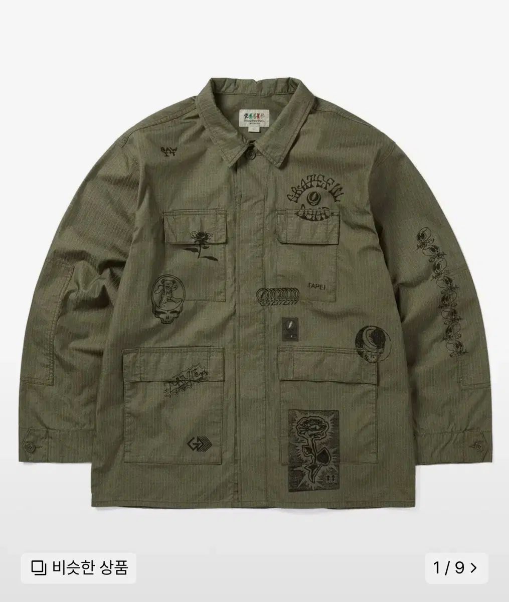 L thisisneverthat ディスイズネバーザット グレイトフル デッド bdu ジャケット オリーブ