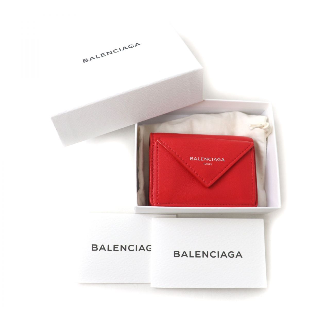 箱付き❣️BALENCIAGA バレンシアガ 391446 ペーパー 三つ折り-