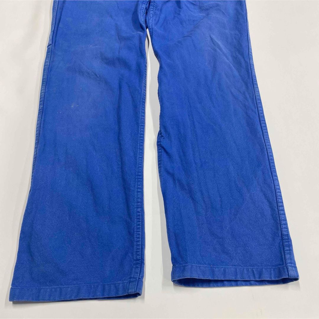 W32 ユーロヴィンテージ 70s フレンチワークパンツ ブルー メンズM
