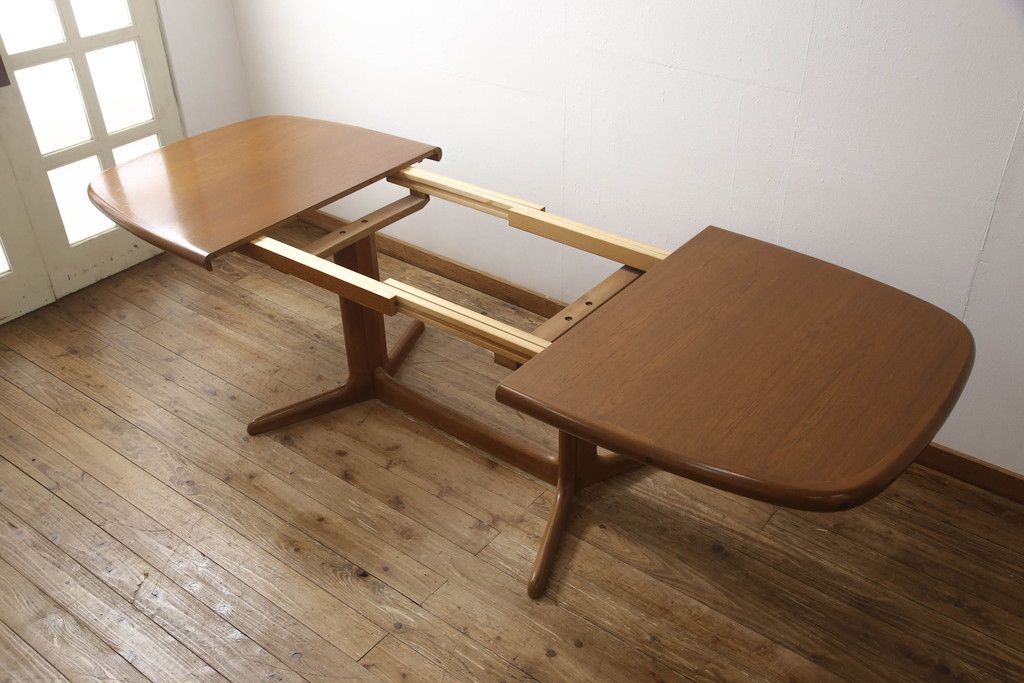 北欧 デンマーク ヴィンテージ gudme チーク エクステンション