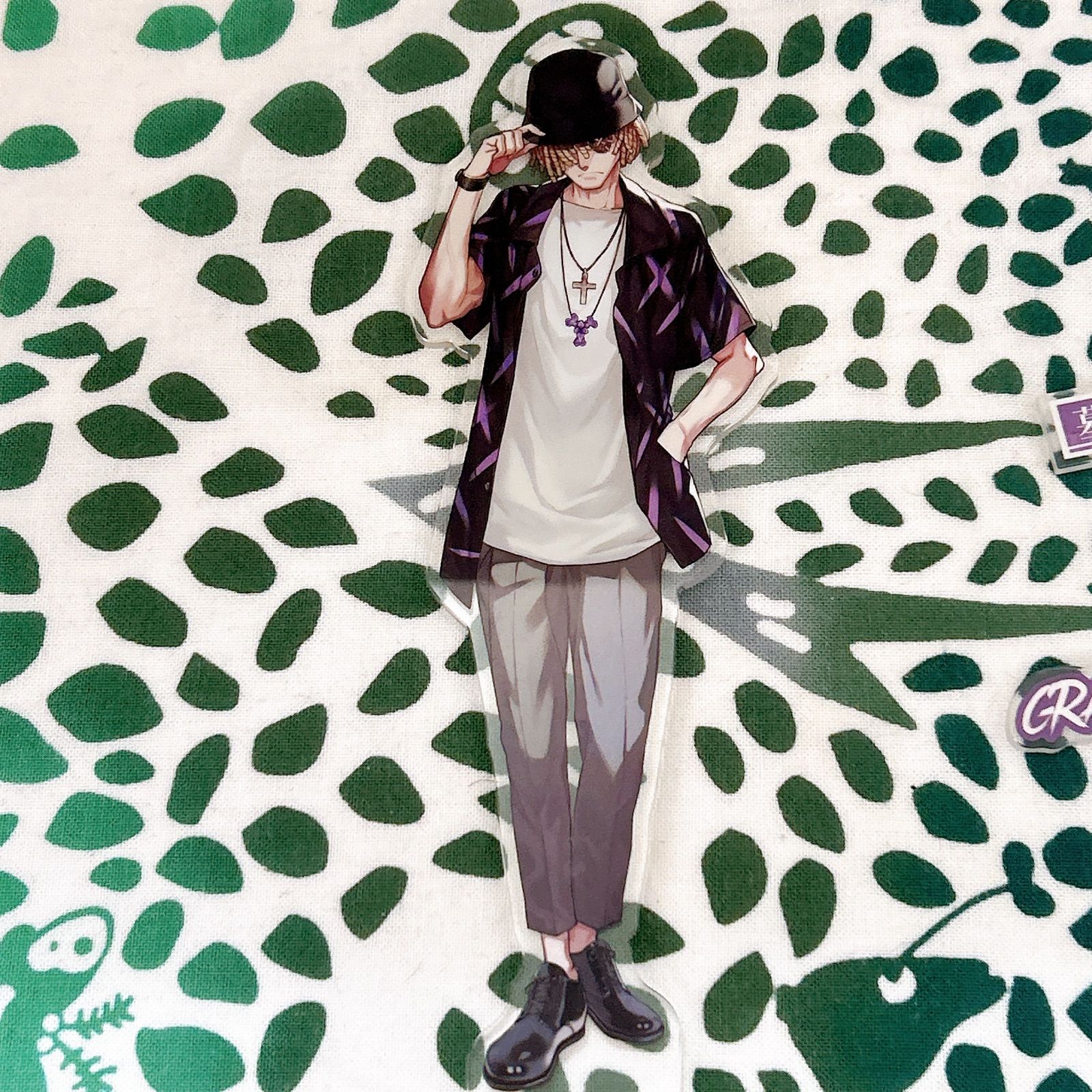 第五人格　identity5 墓守　アクリルスタンド アンドルー キャラカード 墓守(アンドルー・クレス)×ポムポムプリン(背景に