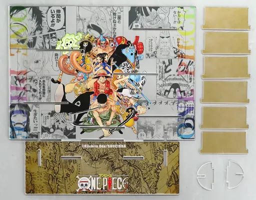 ONE PIECE アクリルマンション　麦わらの一味 中古】雑貨 麦わらの一味 アクリルマンション(特大ディスプレイボード
