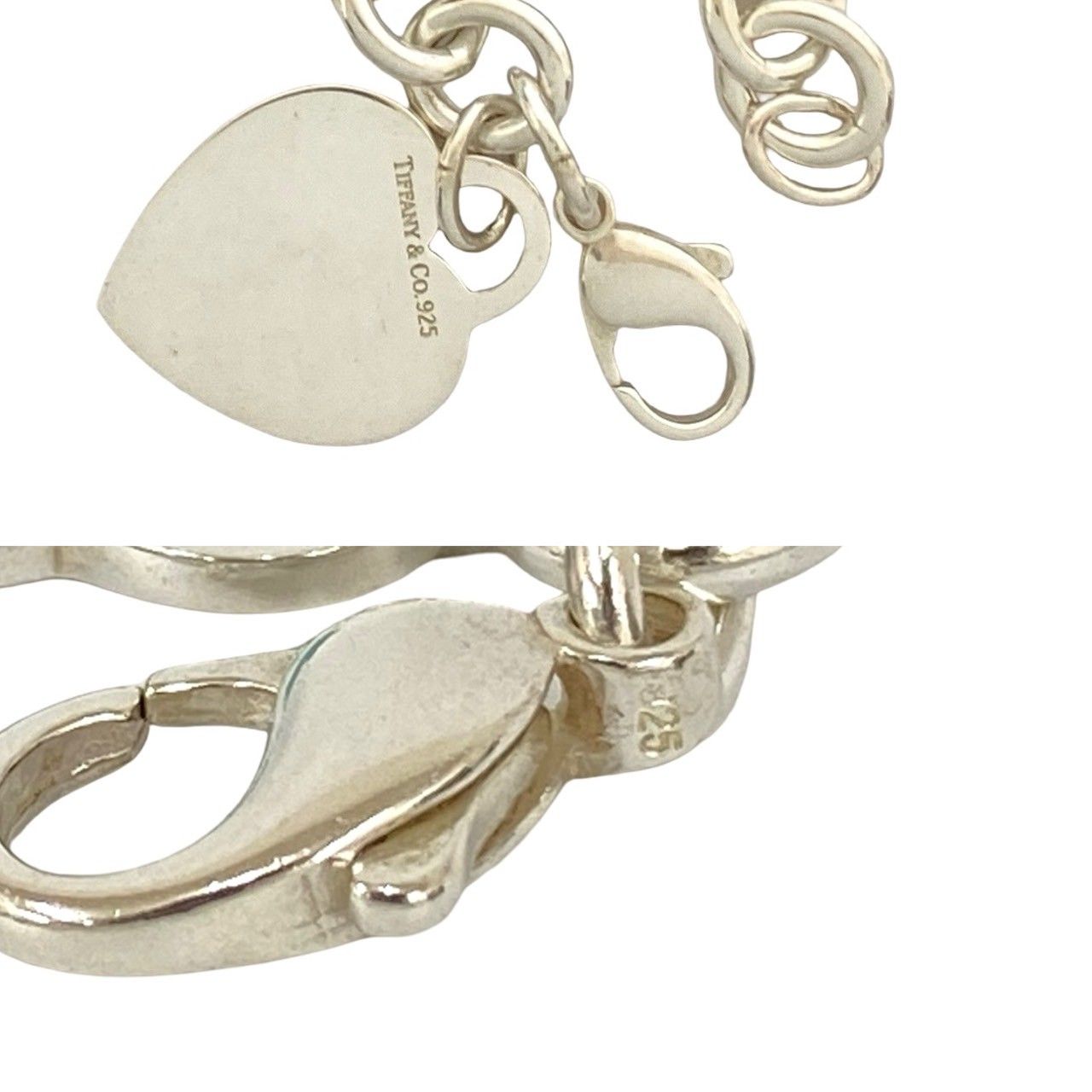 保存 TIFFANY-Co. ティファニー リターントゥ ハート タグ シルバー925 チェーン ブレスレット アクセサリー シルバー 24254