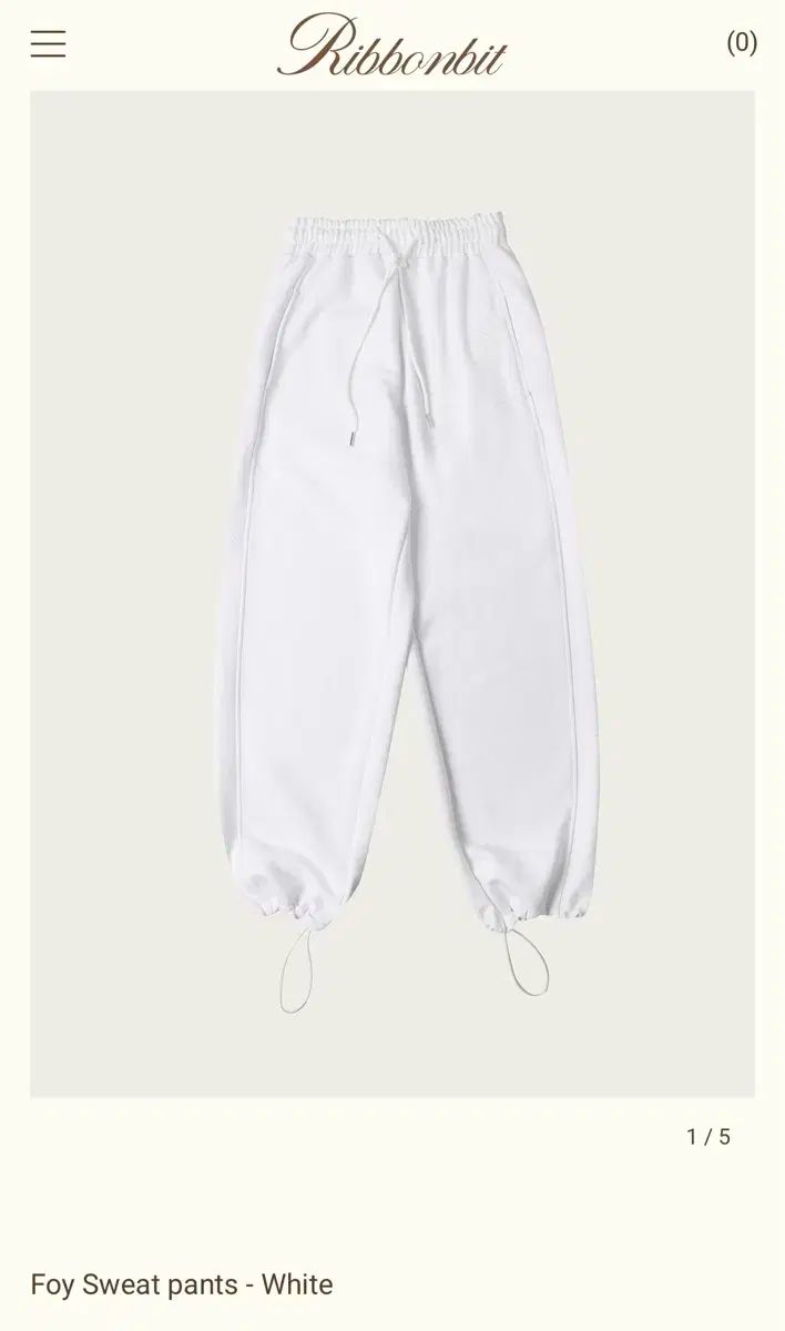 Ribbonbit リボンライト Foy sweat pant ー white