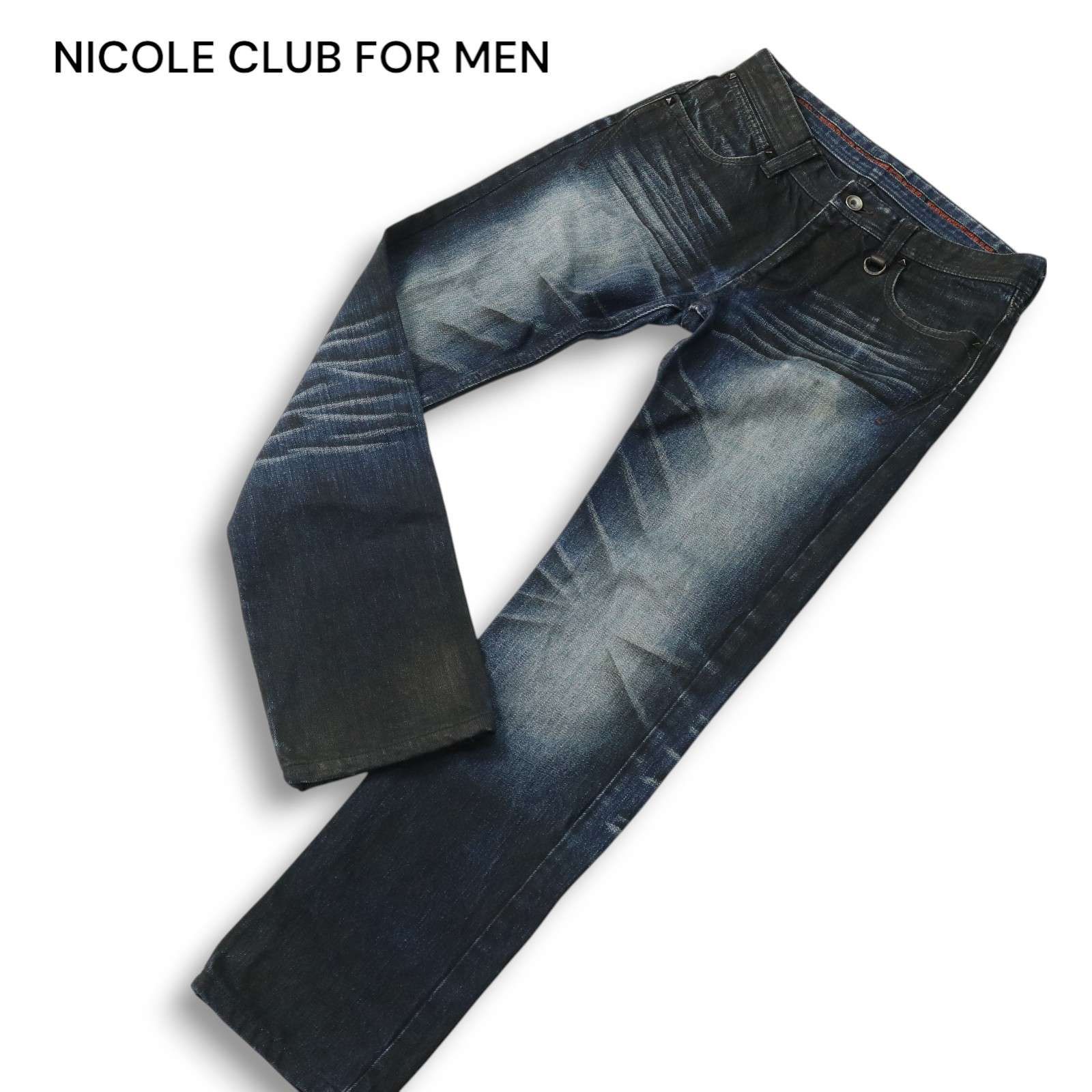 Y2K 00s☆ NICOLE CLUB FOR MEN ニコルクラブ フォーメン 髭落ち加工 