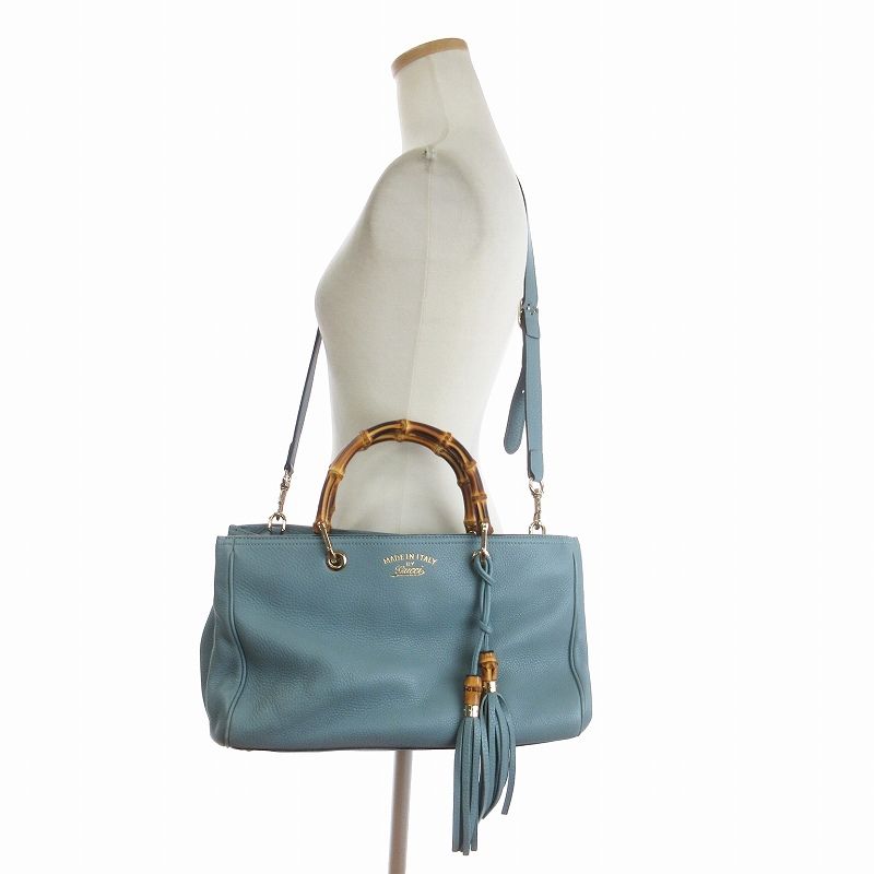 グッチ GUCCI 50周年限定 バンブー ショルダーバッグ ハンド 2WAY 斜め
