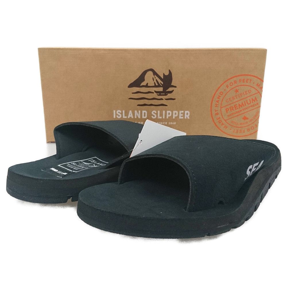 WIND AND SEA ウィンダンシー ×ISLAND SLIPPER Slot Ultrasuede Slide サンダル ブラック US9  正規品 30532