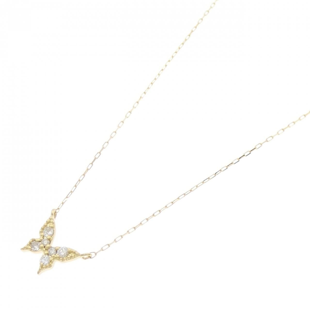新品】K18YG バタフライ ダイヤモンド ネックレス 0.05CT - メルカリ 