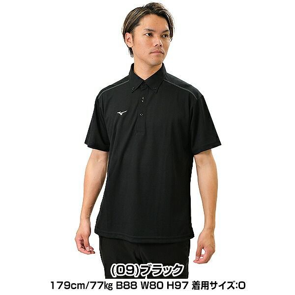 新品未使用】 種類5:(01)ホワイト/XO ポロシャツ メンズ 半袖 ミズノ 