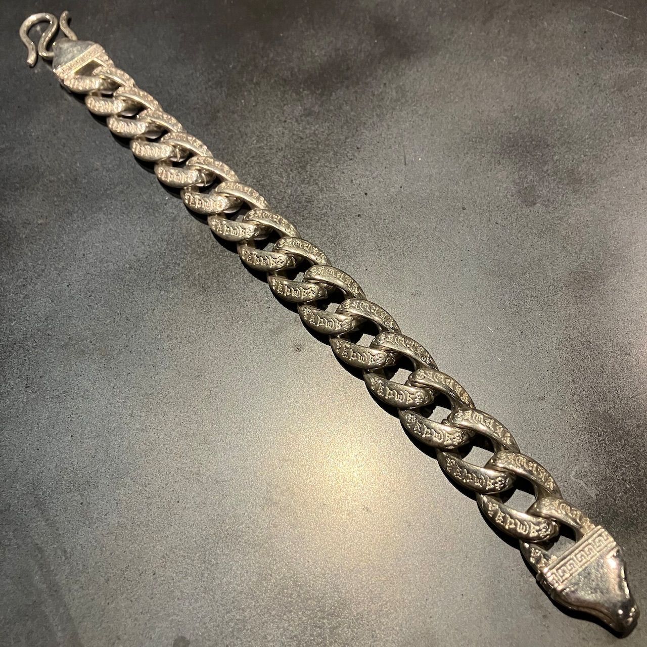 SILVER925 BIG SIZE FLAT LINK CHAIN S FOOK BRACELET /シルバー SILVER925 BIG SIZE FLAT LINK CHAIN S FOOK BRACELET /シルバー