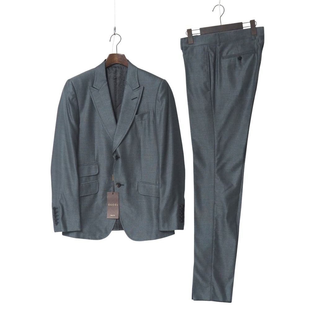 □美品□GUCCI グッチ スーツ サイズ7-46 C ストライプ ブレザー