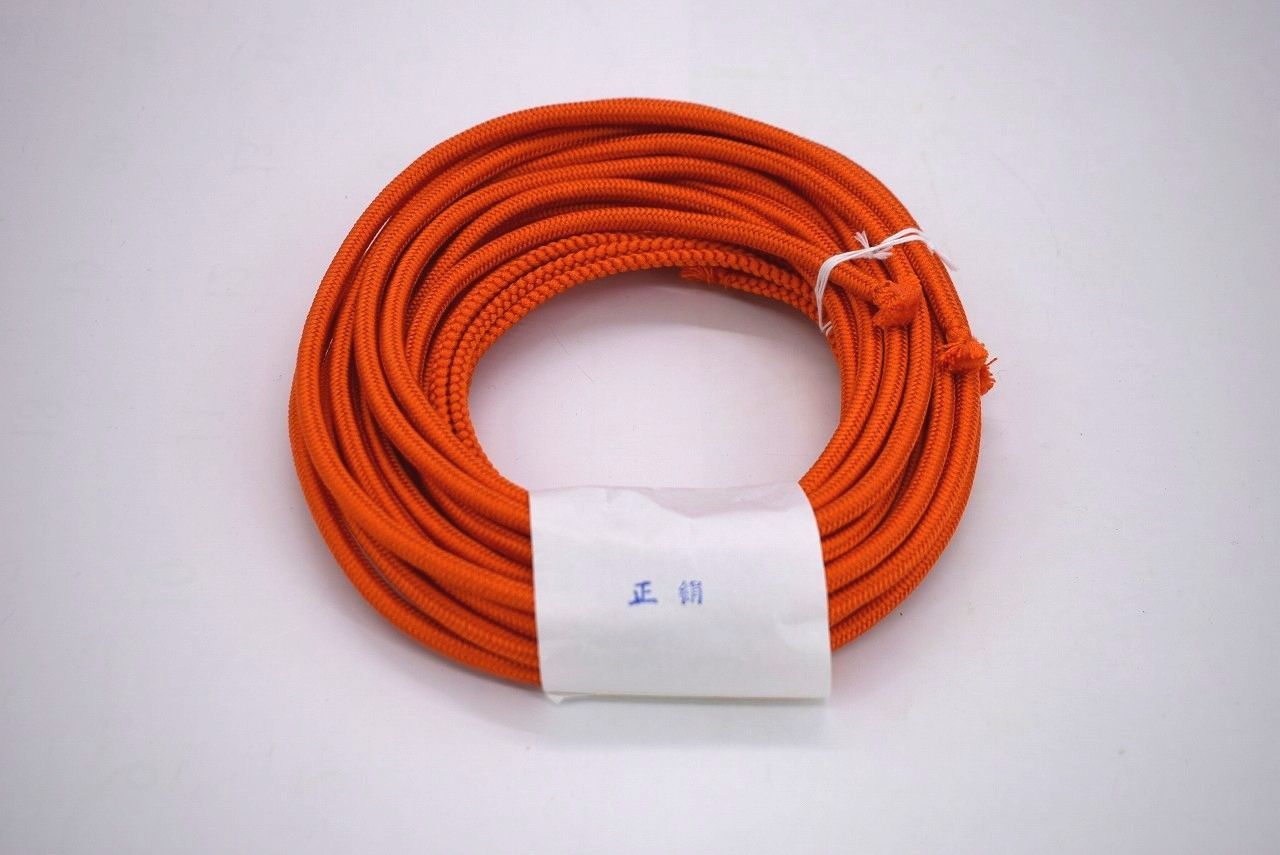 茶道具 壷飾り むすび紐 飾り茶壷 結紐 飾り紐 茶壺 朱 1点 口緒付 茶道 ms2228-01-or 注 画像は見本です