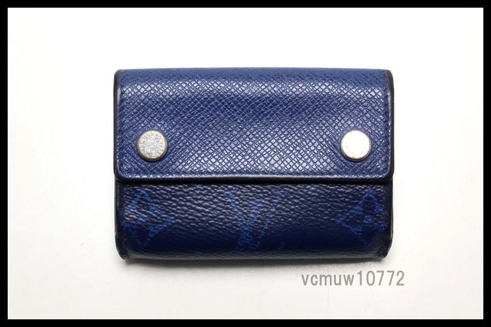 RFIDタグ近年 美 LOUIS VUITTON タイガラマ ディスカバリーコンパクト レザー 3つ折り財布 ルイヴィトン 0911dh17885