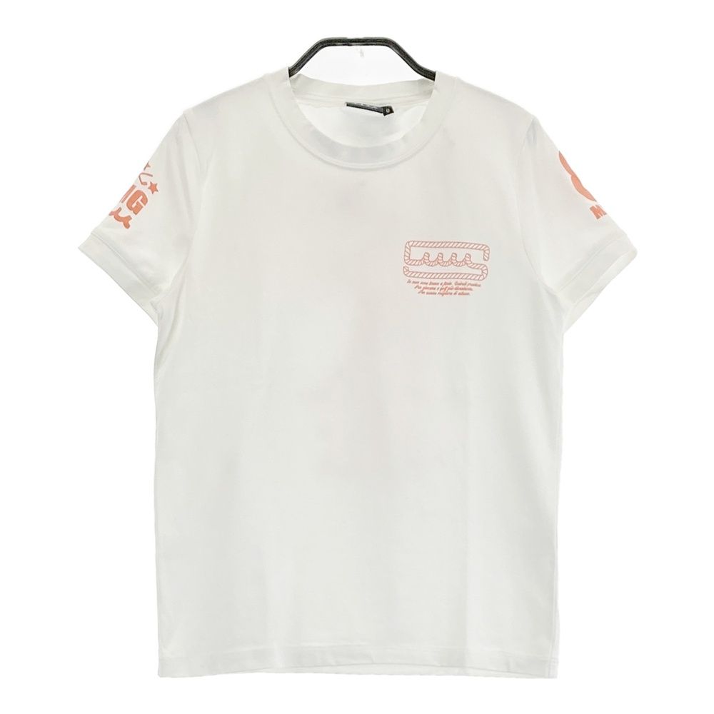 サイズ：0 MUTA MARINE ムータマリン  半袖Tシャツ プリント  ホワイト系 [240101490948] ゴルフウェア レディース ストスト サイズ：0 MUTA MARINE ムータマリン 半袖Tシャツ プリント
