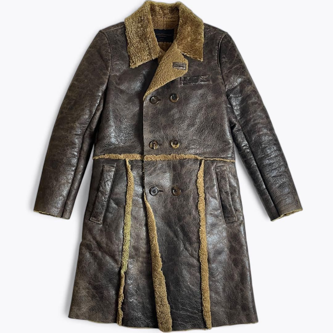 02AW】UNDERCOVER 魔女期 ムートン レザー コート アーカイブ