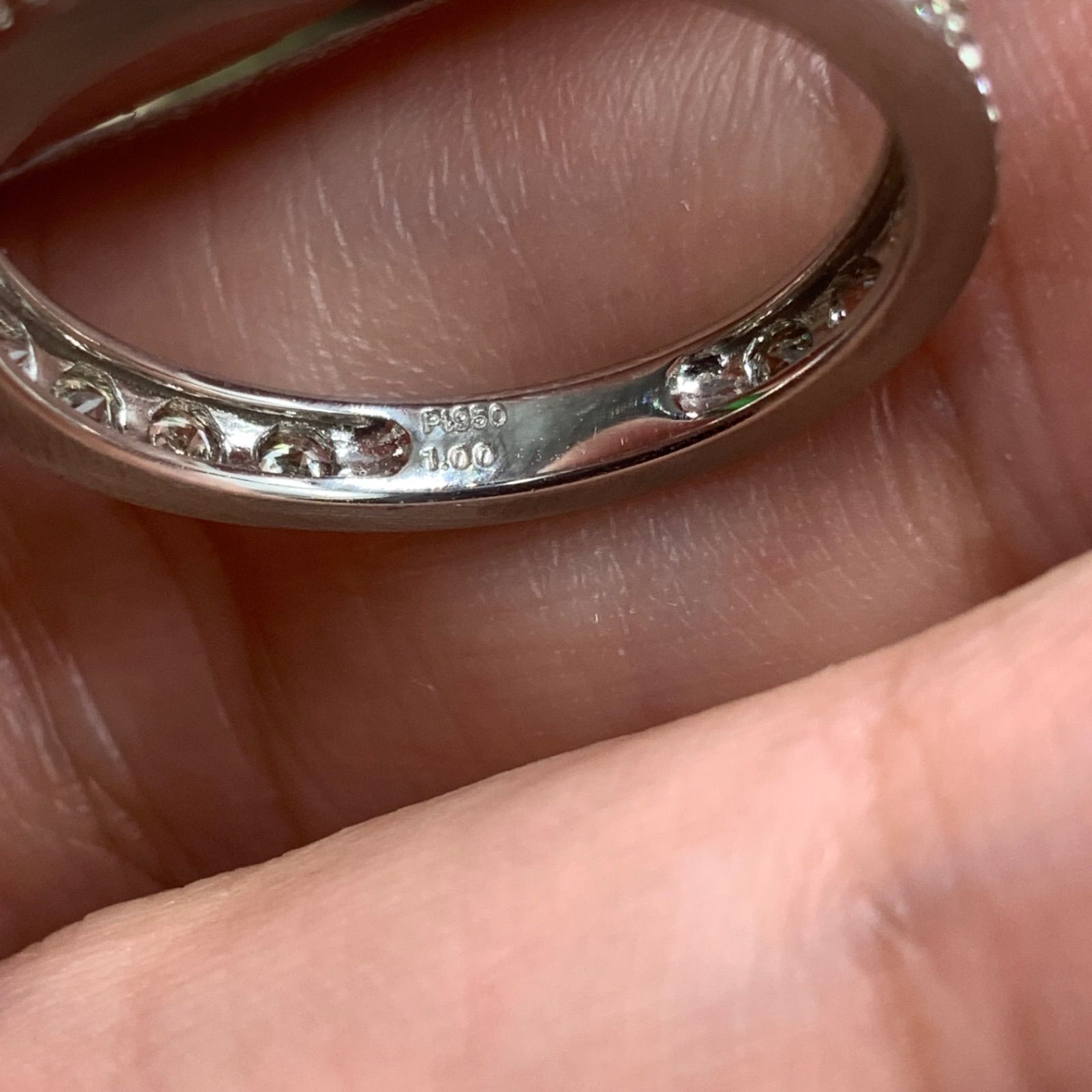 Pt950 エタニティリング 1ct 2.9g 約12号 - メルカリ