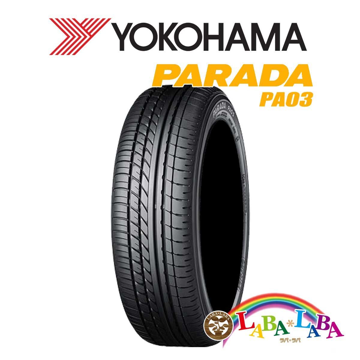 4本セット 165/55R14 95/93N ヨコハマ パラダ PA03 サマータイヤ ハイエース等 ブラックレター