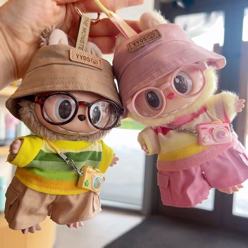 ラブブ 17センチ 着せ替え ぬいぐるみ 豪華6点セットレア商品 新品2点セット 豪華labubuラブブぬいぐるみ服17cm着せ替え着ぐる