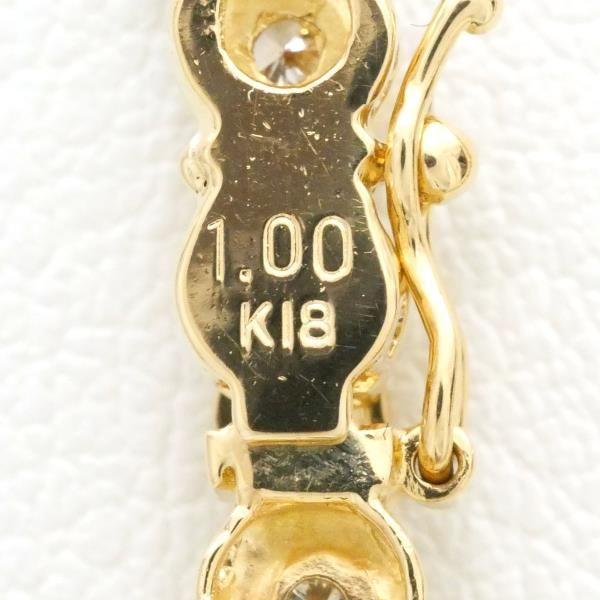 K18YG ブレスレット ブラウンダイヤ 1.00 カード鑑別書 総重量約6.5g 