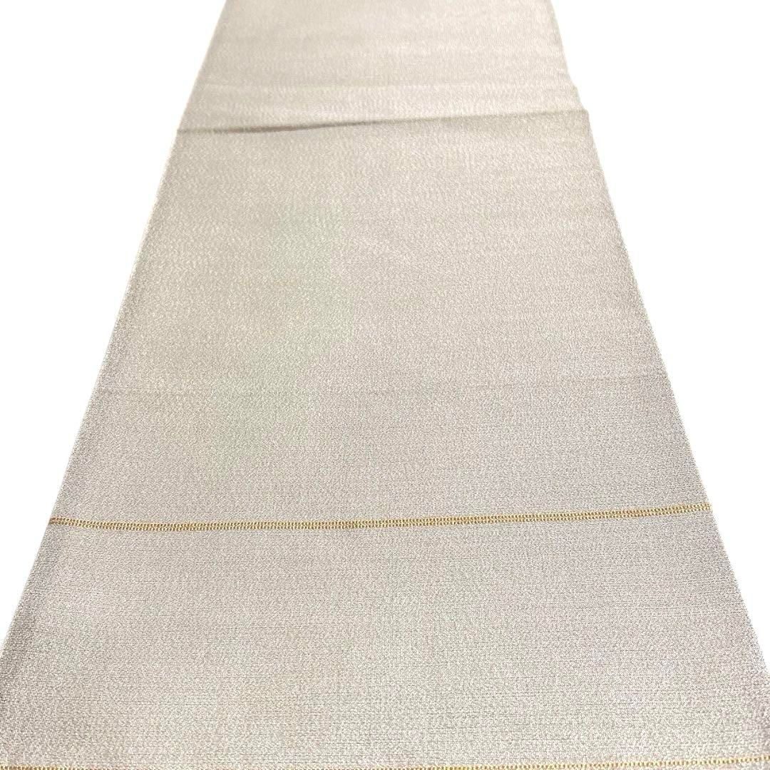 袋帯　格子模様　花菱　モール　金糸　銀糸　着物　084a p 袋帯 綴織 モール 菱模様 色紙模様 幾何学 金糸 着物 103b p