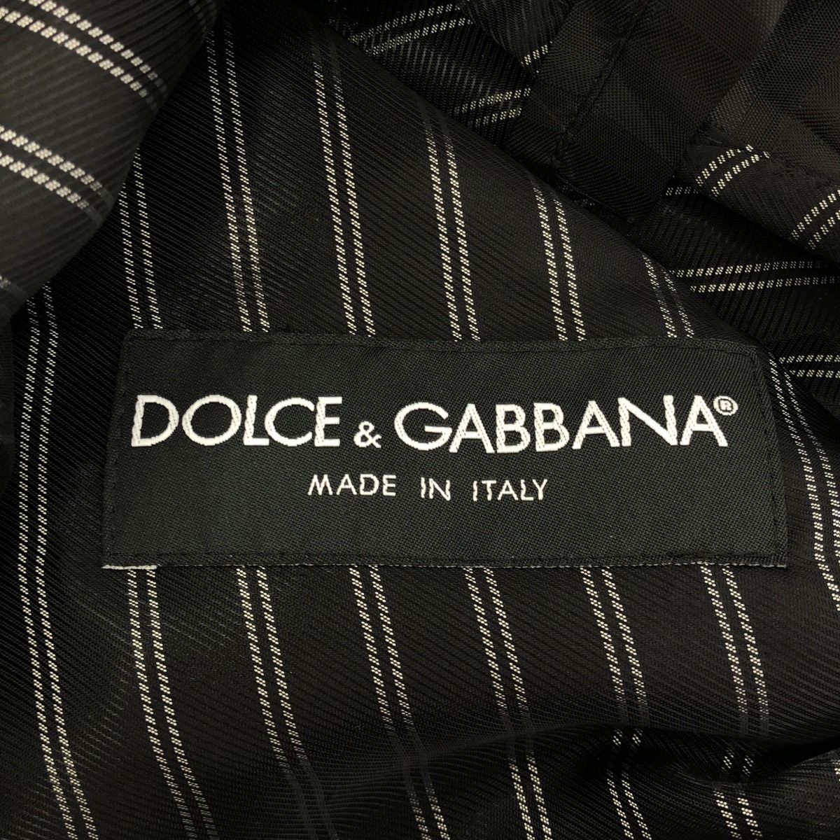 DOLCE&GABBANA ドルチェ＆ガッバーナ ニットスリーブノーカラーベロアジャケット G2EF7T ブラック 46 DOLCE&GABBANA ドルチェ＆ガッバーナ ニットスリーブノーカラーベロア