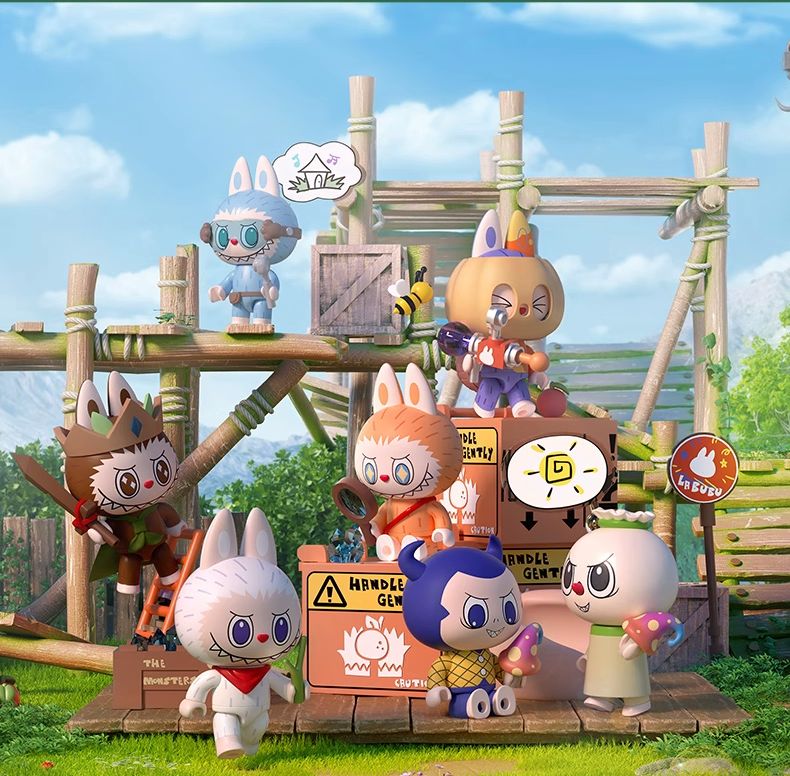 ラブブ積み木 秘密基地正規品 正規品 labubu 森の秘密基地：お昼寝ver 日本未発売 POP MART