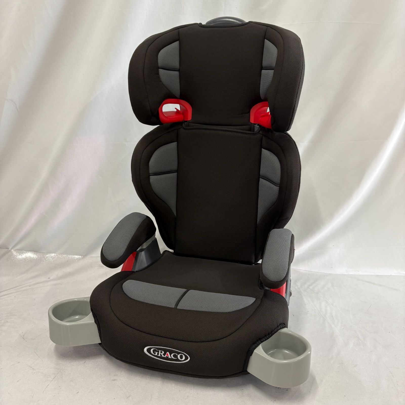 美品✨GRACO ジュニアシート booster basicグレー/ブラック② 極美品】GRACO ジュニアシート booster basic カップホルダー