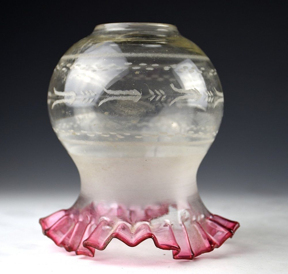 蔵A418b 古い電傘 ランプシェード ランプホヤ 大正～昭和初期 古民家外し物