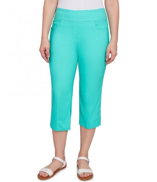 【送料無料】 ルビーアールディー レディース カジュアルパンツ ボトムス Stretch Straight Leg Pull-On Capri Pants Julep