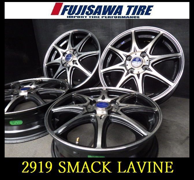 2919 B▲送料無料▲SMACK LAVINE ホイール▲15x4.5J 4穴 PCD100 45▲4本